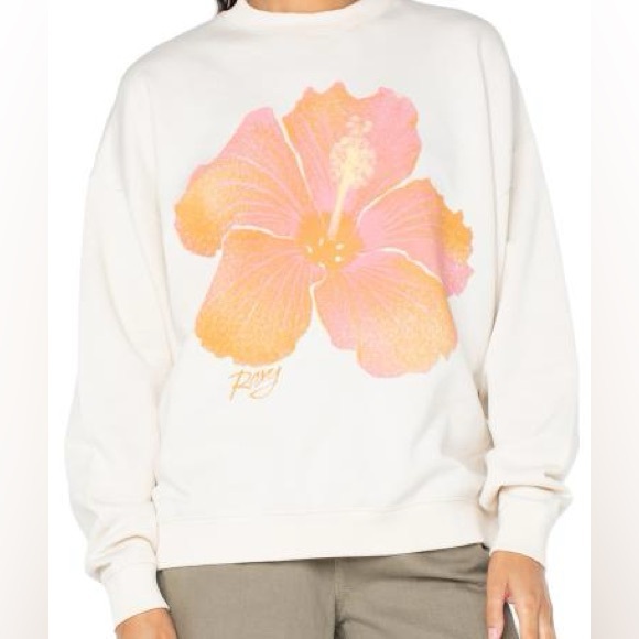 Roxy Sweaters - Roxy Cream Hibiscus Women's Sweater